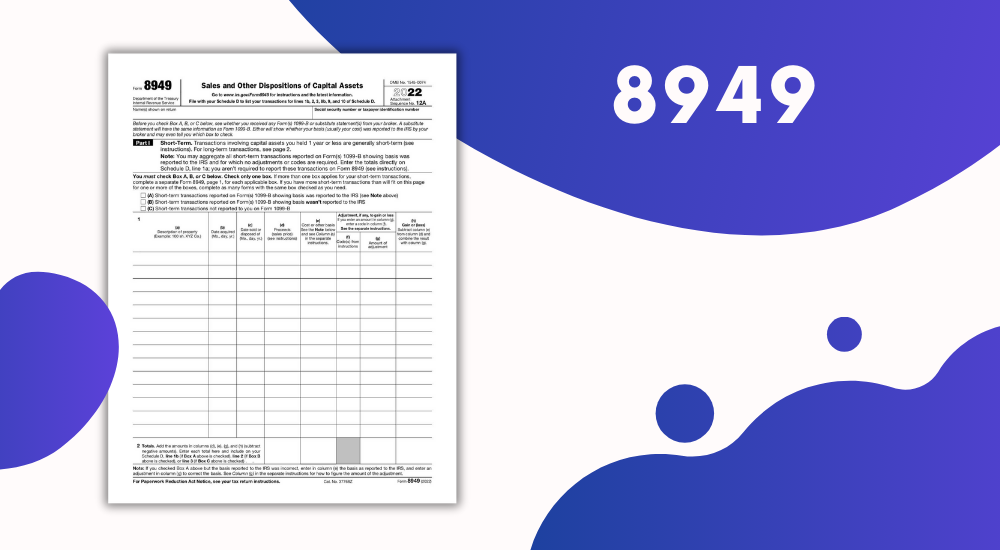 The 8949 printable form for capital gains report